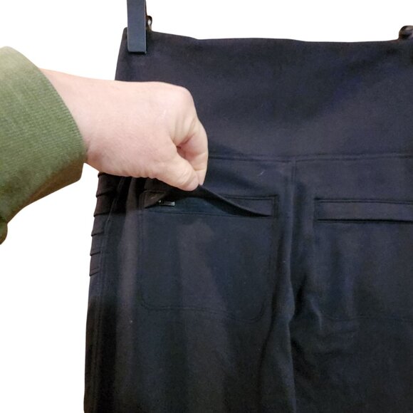 Athleta Delancey Moto Tight Leggings XSP Black High-Waisted With Zipper Ankle & - Picture 3 of 5